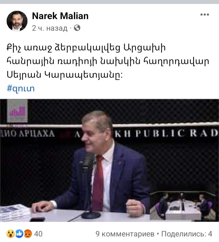 Սեյրան Կարապետյանը ձերբակալվել է. Նարեկ Մալյան