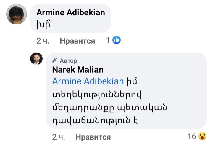 Սեյրան Կարապետյանը ձերբակալվել է. Նարեկ Մալյան